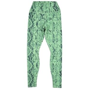 Alo Yoga High-Waist Vapor Leggings Womens S Neon Lime Green Snakeskin 28" Inseam